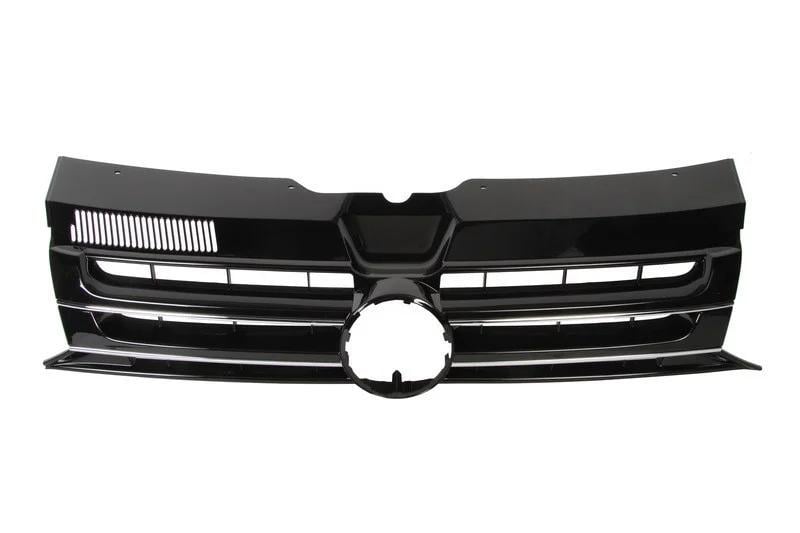 Решетка радиатора AVTM Volkswagen T5 2010-2015 без эмблемы Черный глянец/Хром (187416990)