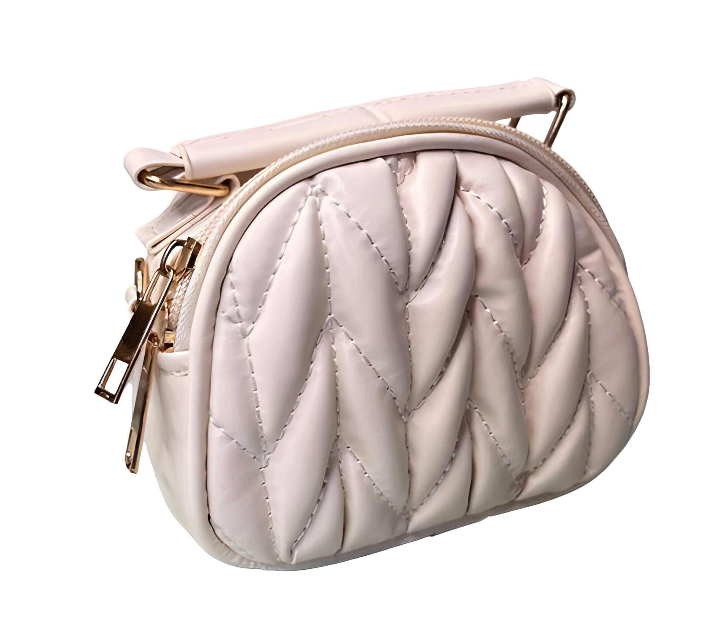 Детская сумка стеганная с ручкой Бежевый (24-554) - фото 1 Детская сумка стеганная с ручкой Бежевый (24-554) - фото 1