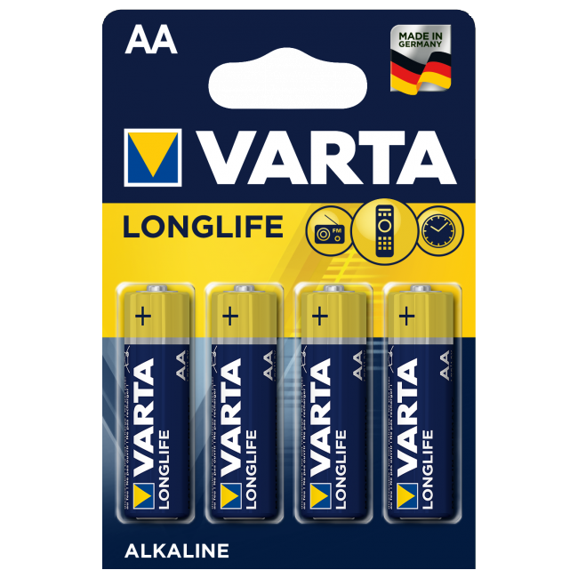 Батарейки Varta пальчиковые Longlife Lr06 АА 4 шт. (18722)
