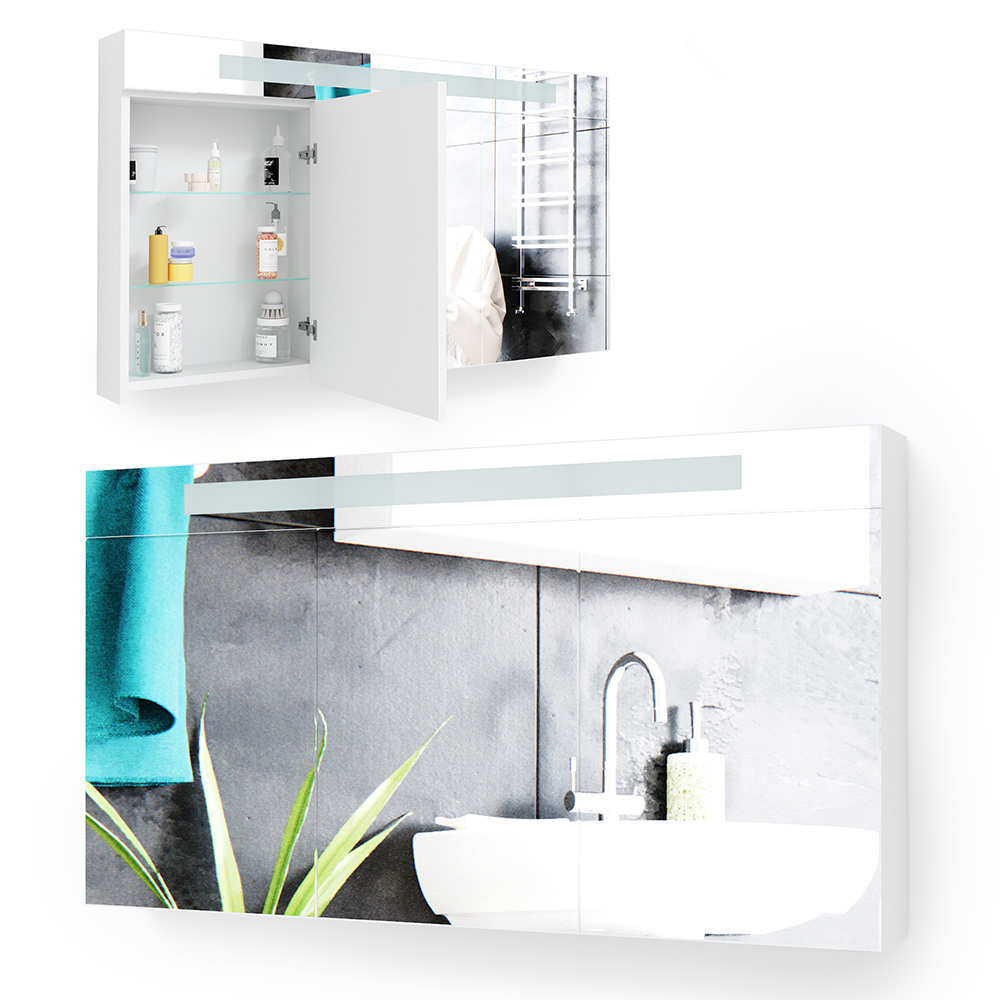 Шкаф зеркальный Vicco LED 120х65 Белый - фото 6 Шкаф зеркальный Vicco LED 120х65 Белый - фото 6