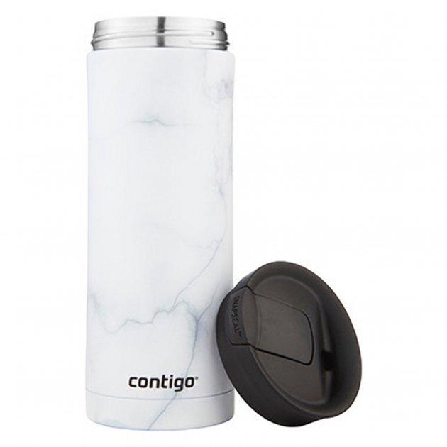 Термокружка Contigo Huron Couture Snapseal 473 мл White Marble (1075-2081948)