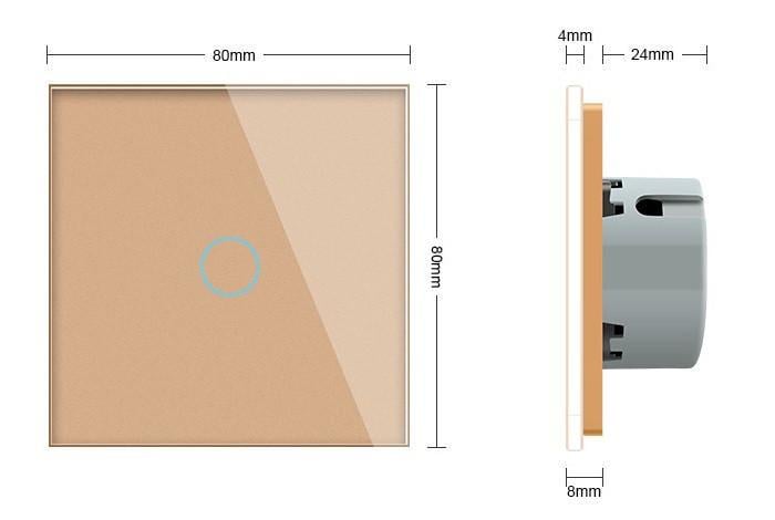 Вимикач безконтактний прохідний Livolo скляний Золотий (VL-C701SPRO-13) - фото 2
