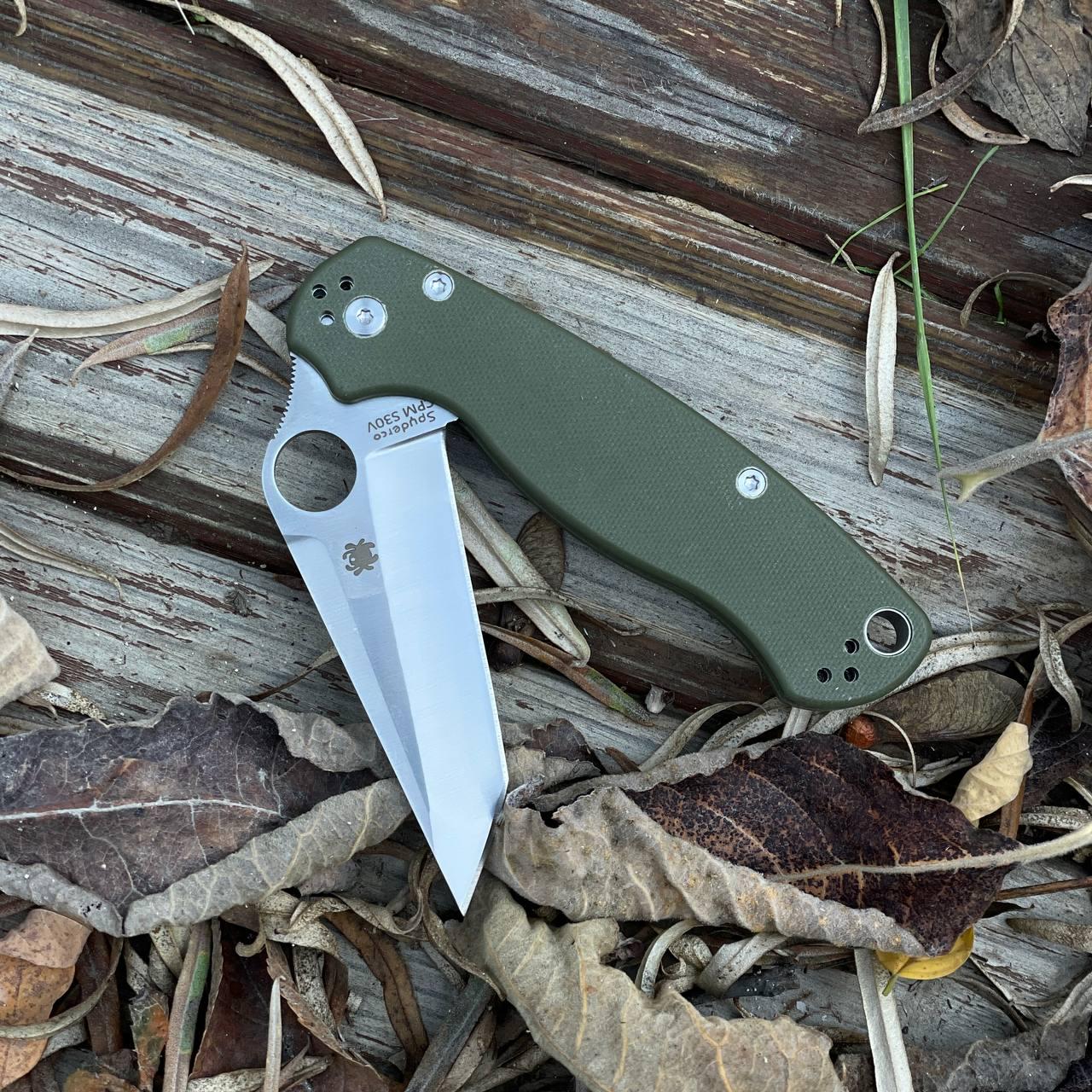 Ніж складний Spyderco Para-military 2 Tanto Olive (1467) - фото 2