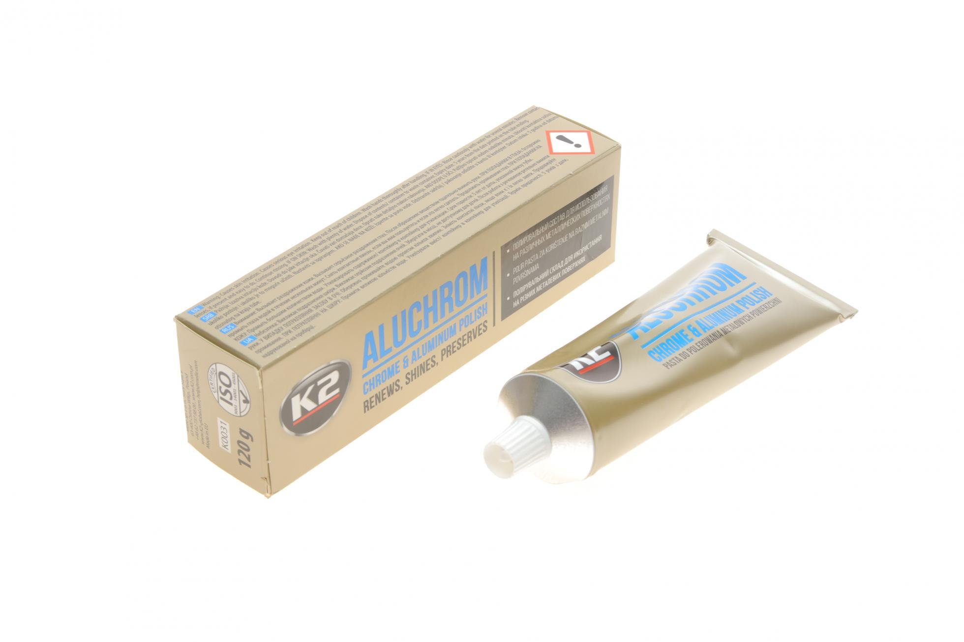 Паста для полірування хромованих виробів K2 Perfect Aluchrom 120G (K0031)