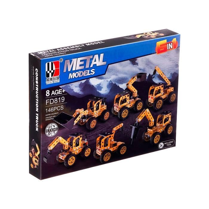 Конструктор металевий Будівельна техніка 6 варіантів збирання 146 деталей (2784381479)