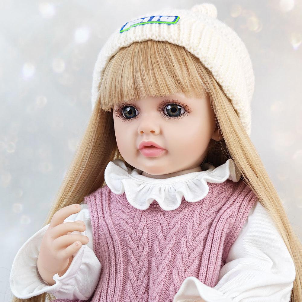 Кукла Reborn Злата винил-силиконовая с соской/бутылочкой 55 см (1723663458) - фото 5