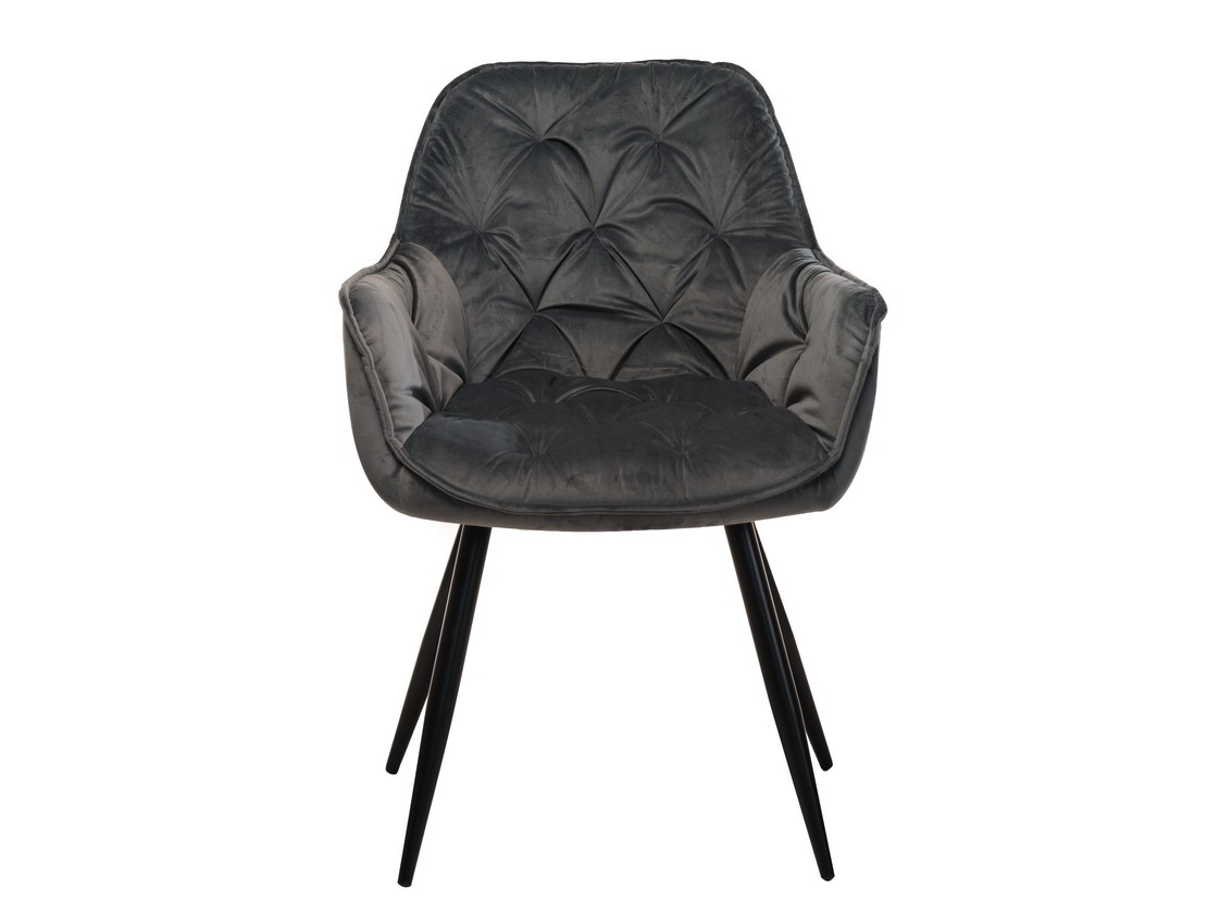 Стул обеденный Vetro Серый велюр/Черный (M-65) - фото 5 Стул обеденный Vetro Серый велюр/Черный (M-65) - фото 5