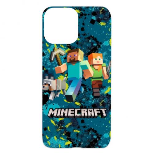 Чехол для iPhone 13 Pro Max Minecraft Steve Alex And Dog