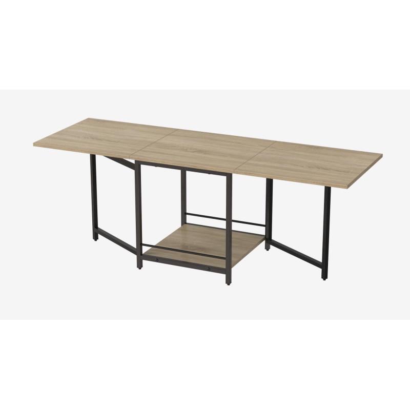 Стіл журнальний трансформер Ferrum-decor Kub Kombo Чорний метал ДСП Дуб Сонома (FRD-105153) - фото 1