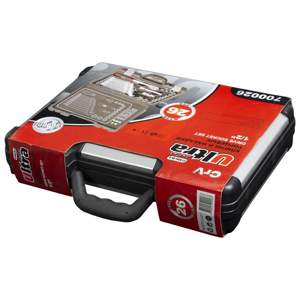 Набір торцевих насадок Taiwan ULTRA 1/2" CrV з аксесуарами 26 шт. (700026z) - фото 8 Набір торцевих насадок Taiwan ULTRA 1/2" CrV з аксесуарами 26 шт. (700026z) - фото 8