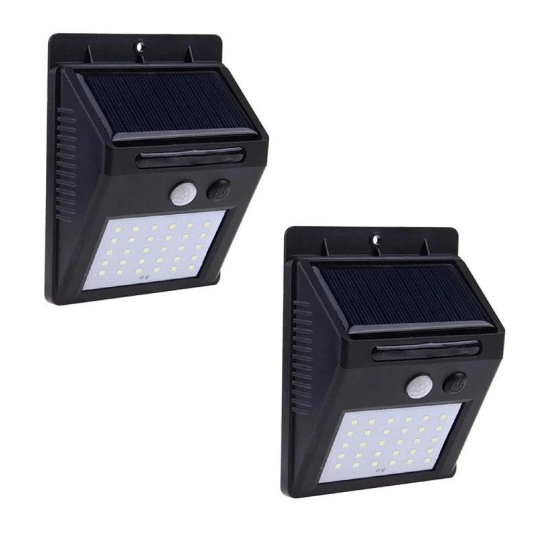 Комплект світильників вуличних на сонячній батареї Solar Motion Sensor Light з датчиком руху 2 шт Чорний (5115/2U) - фото 2