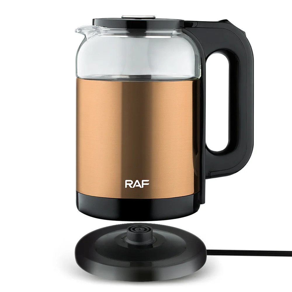 Чайник електричний RAF R.7832 з нержавіючої сталі зі скляним верхом 1,5 л - фото 2