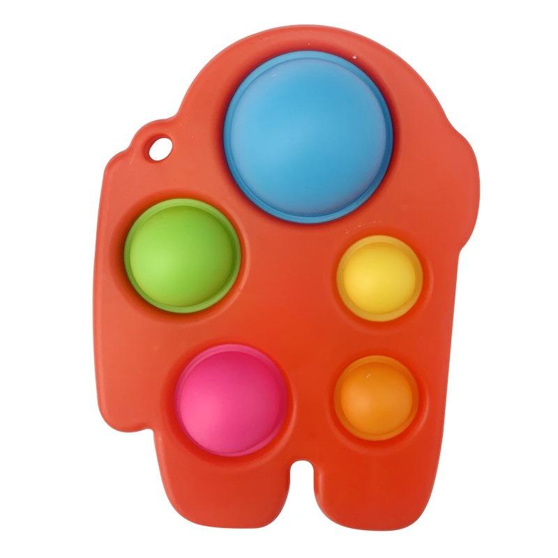 Сенсорная силиконовая игрушка пупырка антистресс Pop It фиджет Дудл брелок Красный