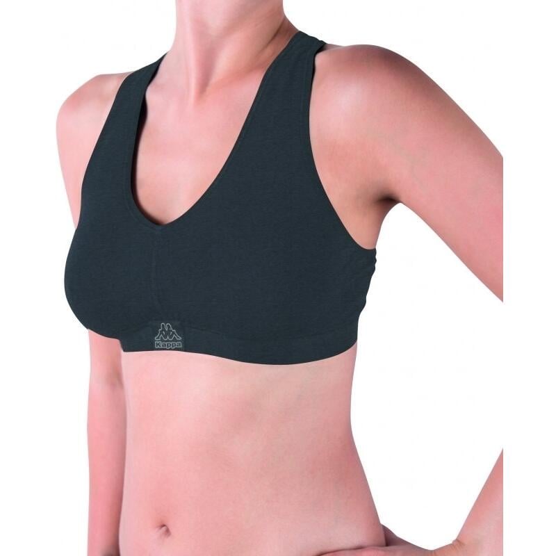 Топ женский Kappa REGGISENO SPORTY C/ETICHETTA LOGO L/XL Антрацитовый (K2160Antracite)