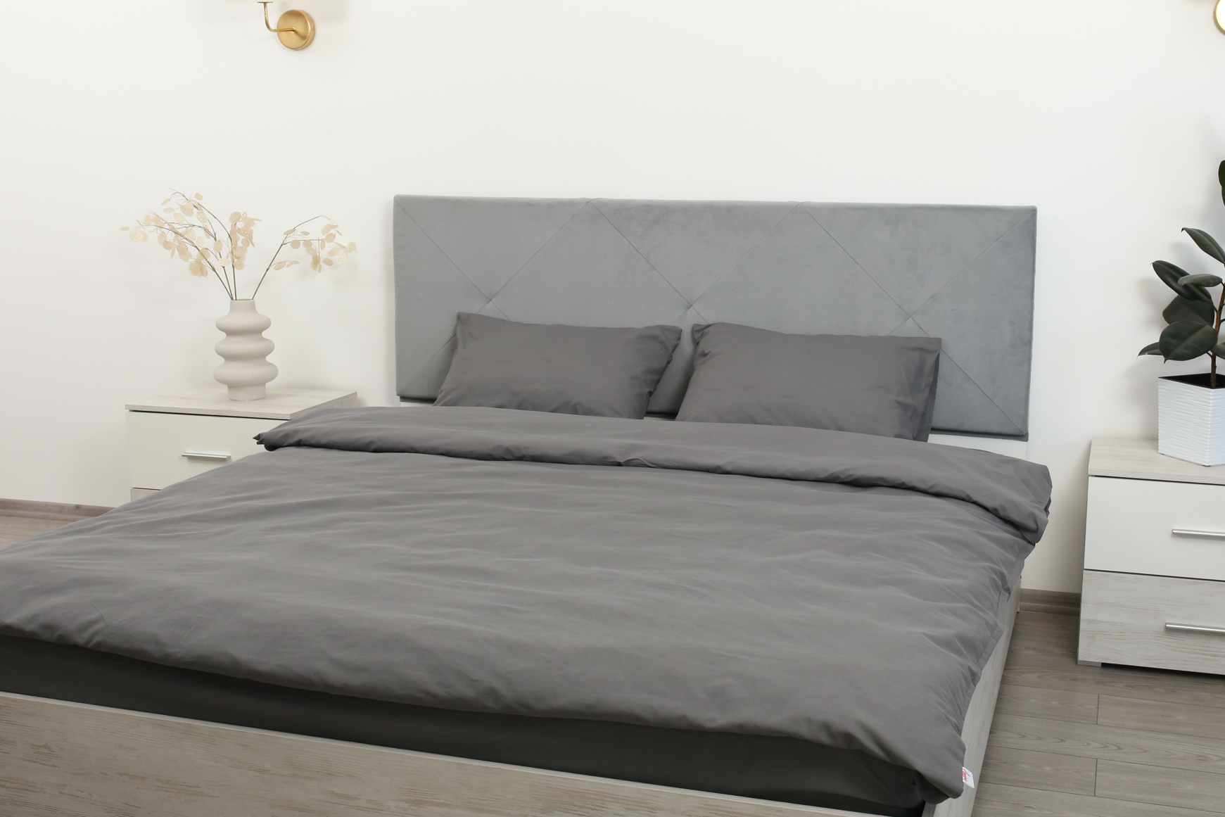 Комплект постельного белья семейный Amore GLux-1026 бязь Серый (KPB-As-GLux-1026(70x70)_) - фото 2 Комплект постельного белья семейный Amore GLux-1026 бязь Серый (KPB-As-GLux-1026(70x70)_) - фото 2