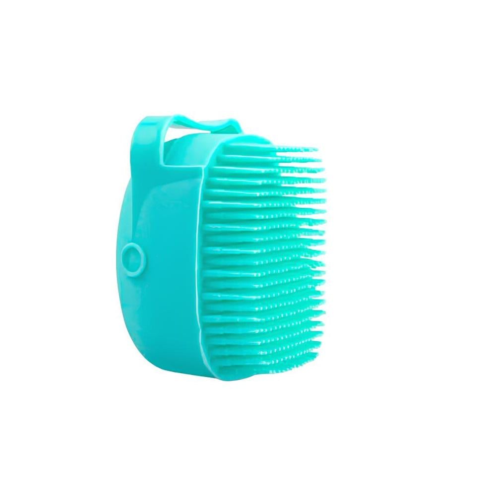 Щітка масажна для купання тварин з ємністю для шампуню силіконова (2116-87a07)