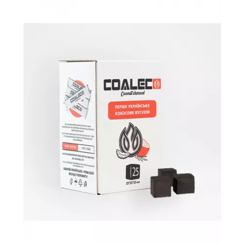 Кокосове вугілля для кальяну COALECO 1 кг 72 шт.