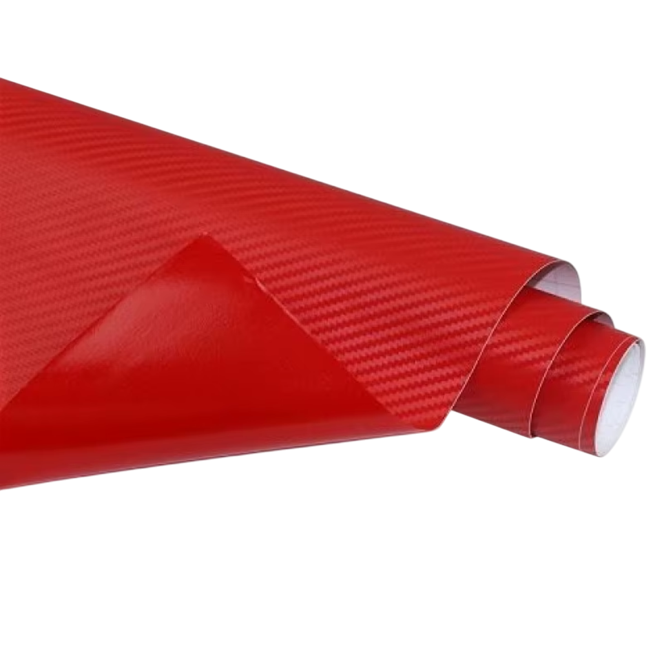 Плівка карбонова 3D 110×150 см Червоний (SK-0094)