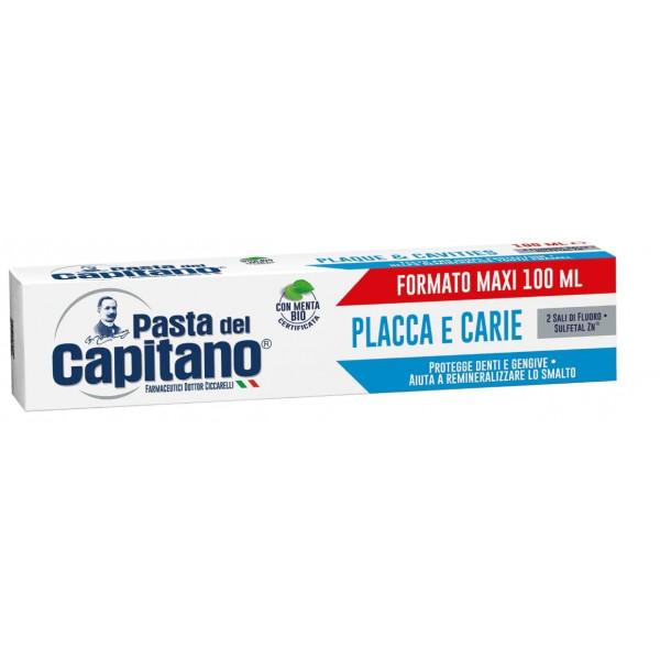Зубна паста Pasta del Capitano Placca e Carie проти карієсу та зубного нальоту 100 мл