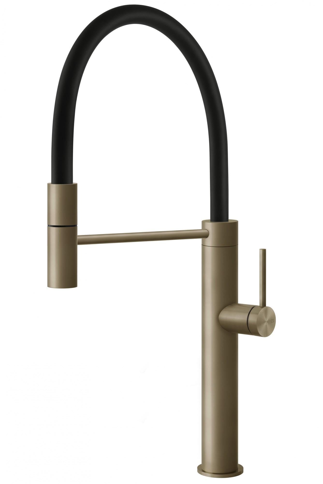 Смеситель кухонный Gessi 316 Flessa Латунь брашированная PVD (60010#726)