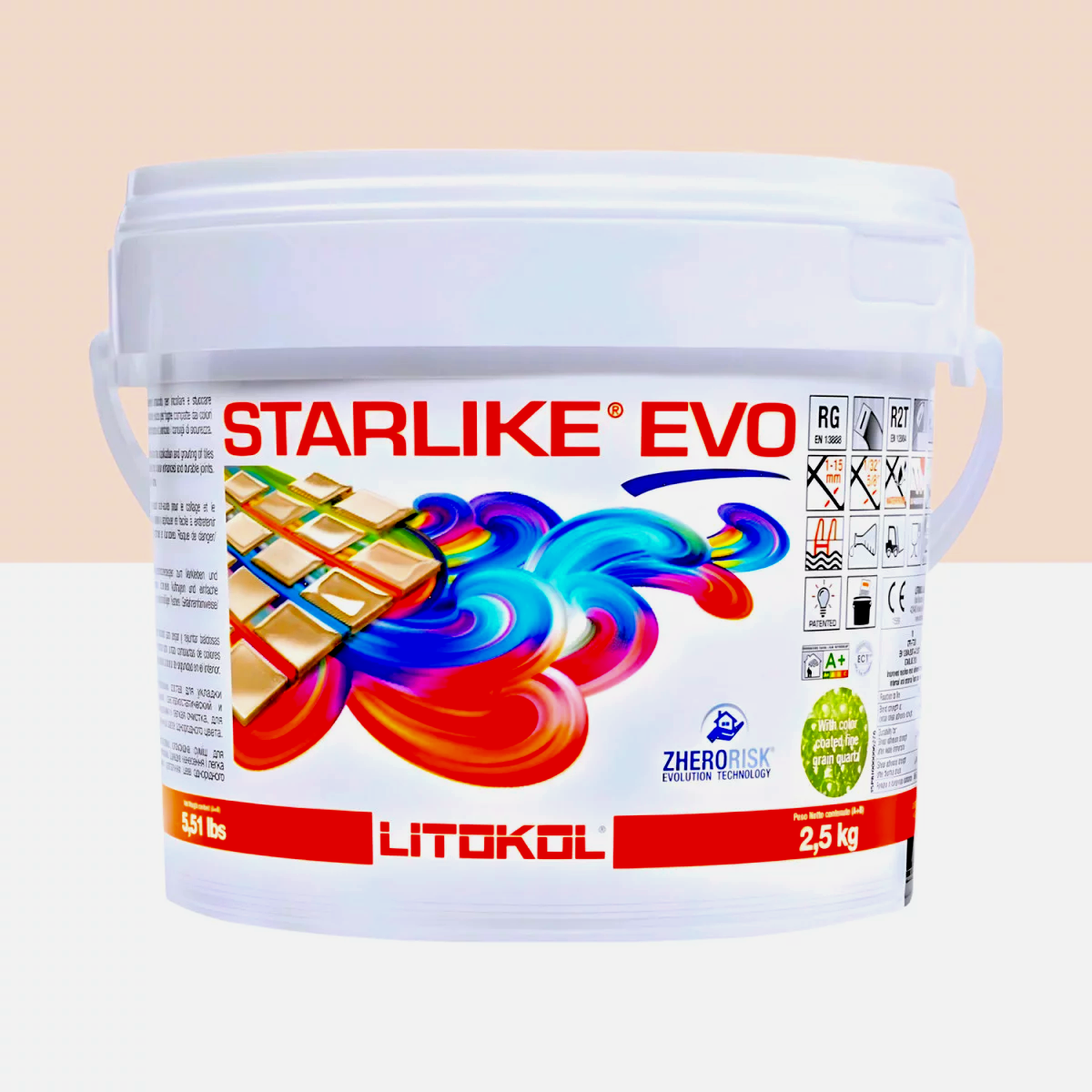Затирка для плитки Litokol Starlike EVO 205 двокомпонентна епоксидна 2,5 кг Травертін