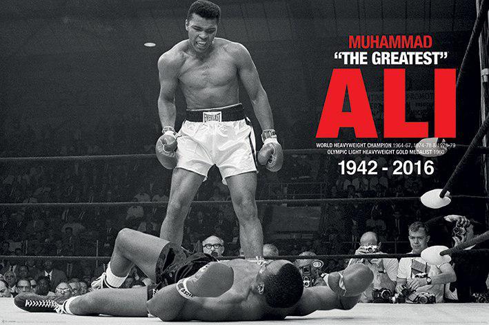 Постер плакат Muhammad Ali Commemorative Ali v Liston 61x91,5 см