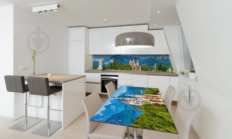 Наклейка виниловая на стол Zatarga «Замок в Альпах» 600х1200 мм Z180720st