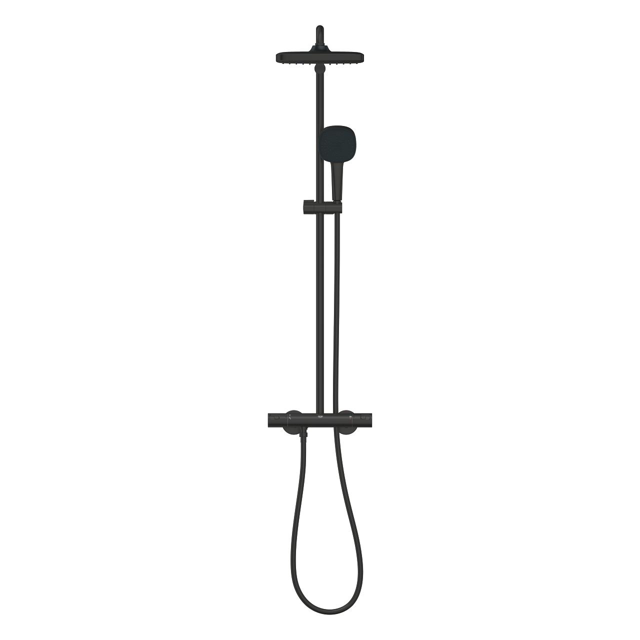 Душевая система с термостатом Grohe Vitalio Comfort 266962431 Черный (229256) - фото 4