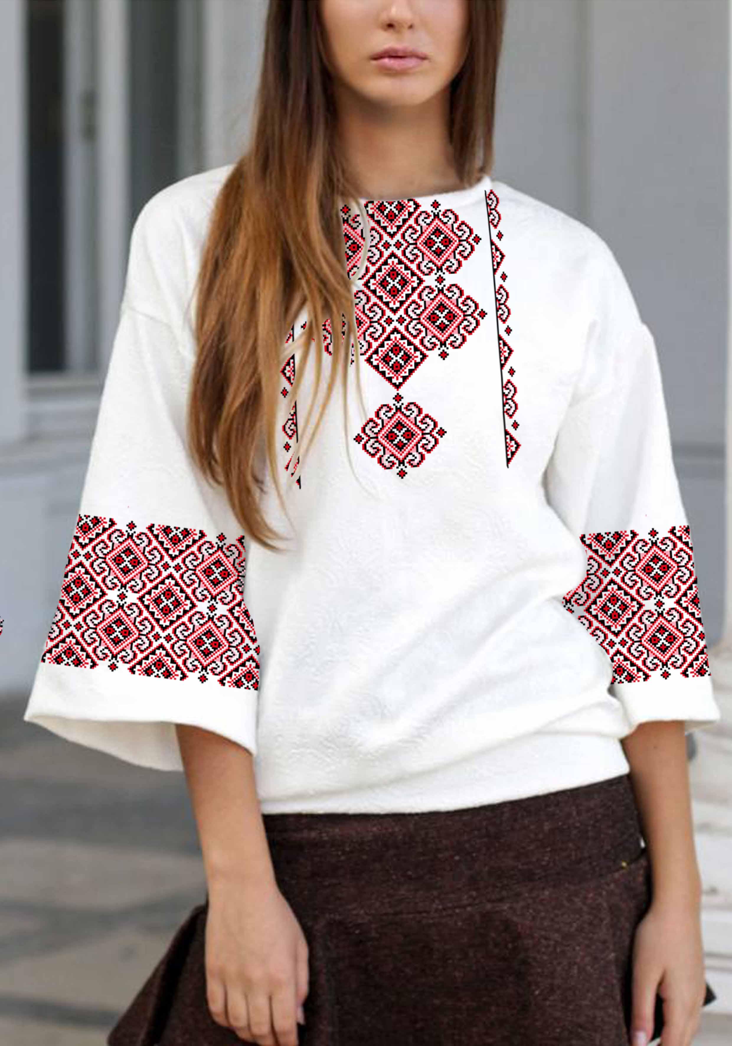 Заготовка для вишивки нитками або бісером сорочка СЖ-183 домоткане полотно Заготовка для вишивки нитками або бісером сорочка СЖ-183 домоткане полотно