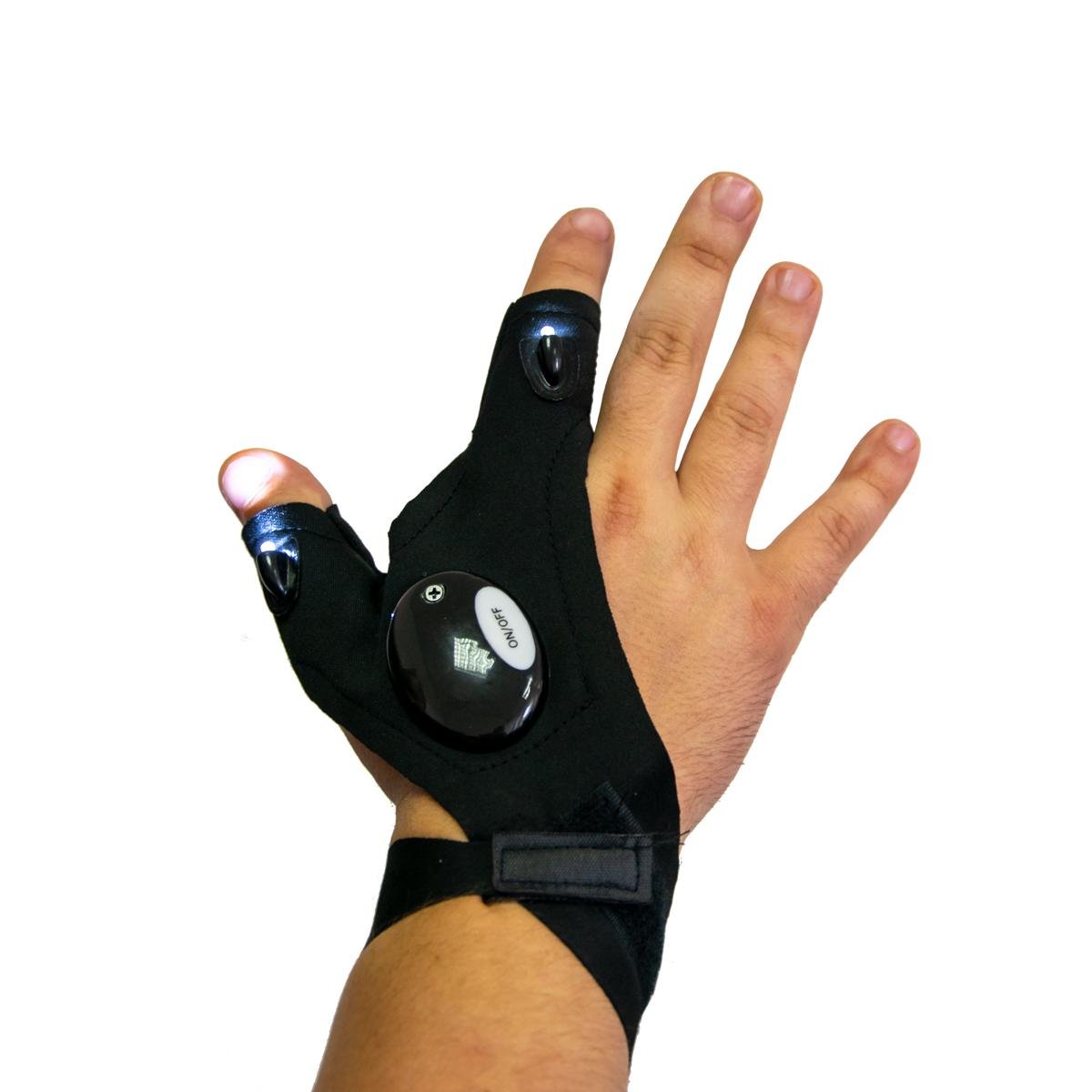 Рукавичка Glovelite із вбудованим ліхтариком для ремонту на праву руку (1010152-Black-R)