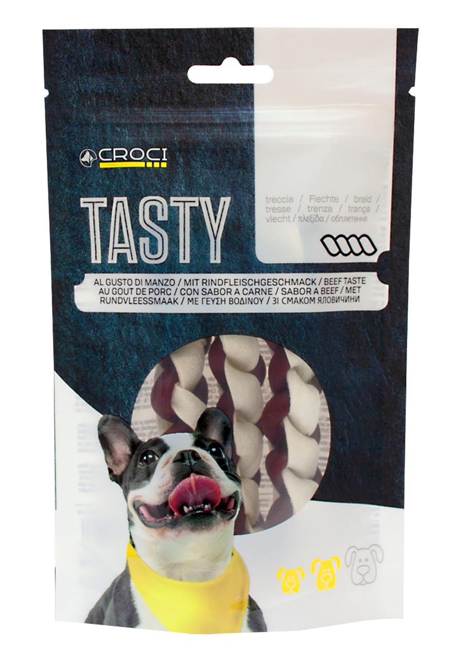Ласощі для собак Croci Tasty Кручений стик з яловичиною 80 г (1133151714)