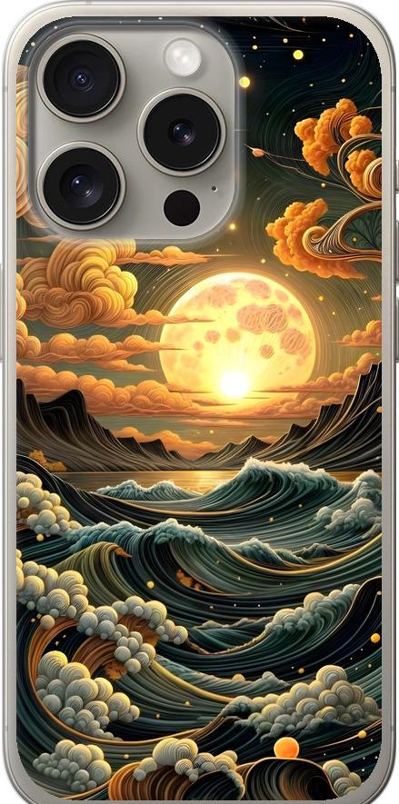 Чехол на iPhone 15 Pro Арт волны (6332u-3096-42517)