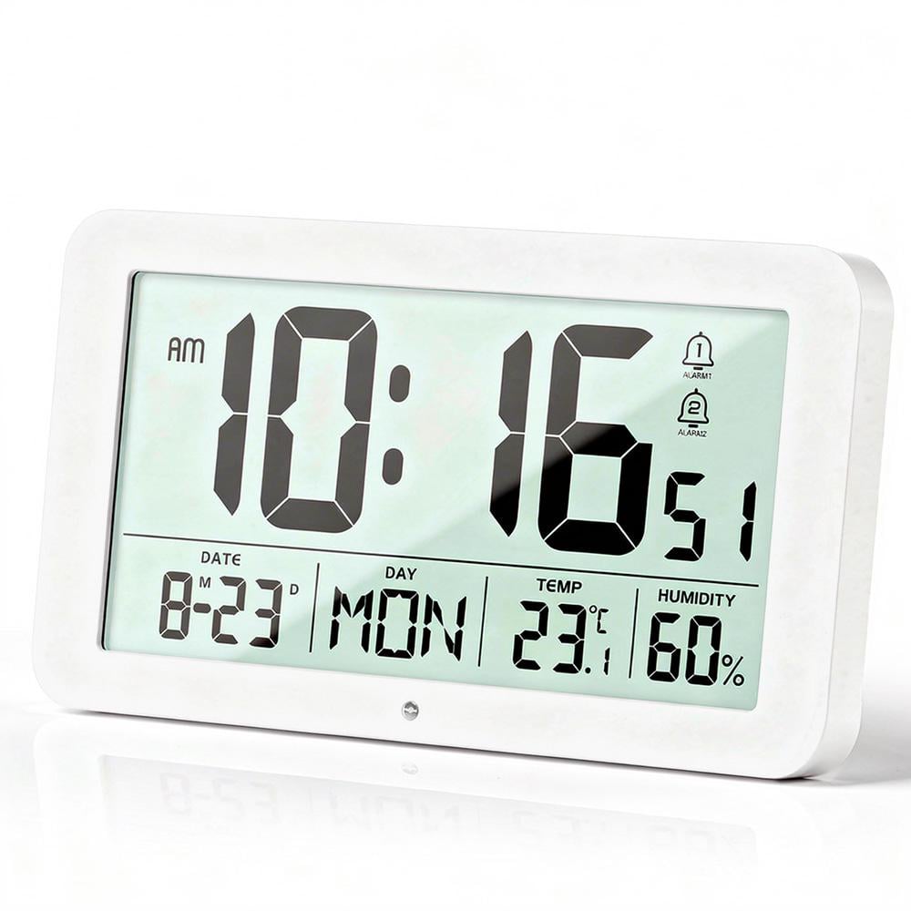 Часы настольные электронные LCD LOSSO LC Day с термометром и гигрометром Белый (565038836)