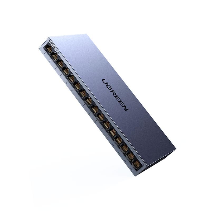 Коммутатор Ugreen CM739 16 портов 1000 Мбит/с Серый (35373)