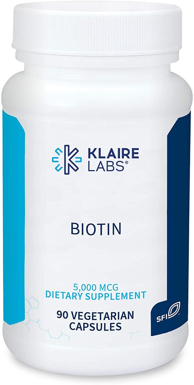 Вітаміни Биотин Витамин Б7 Klaire Labs Biotin B7 5000 мг 90 капсул ...