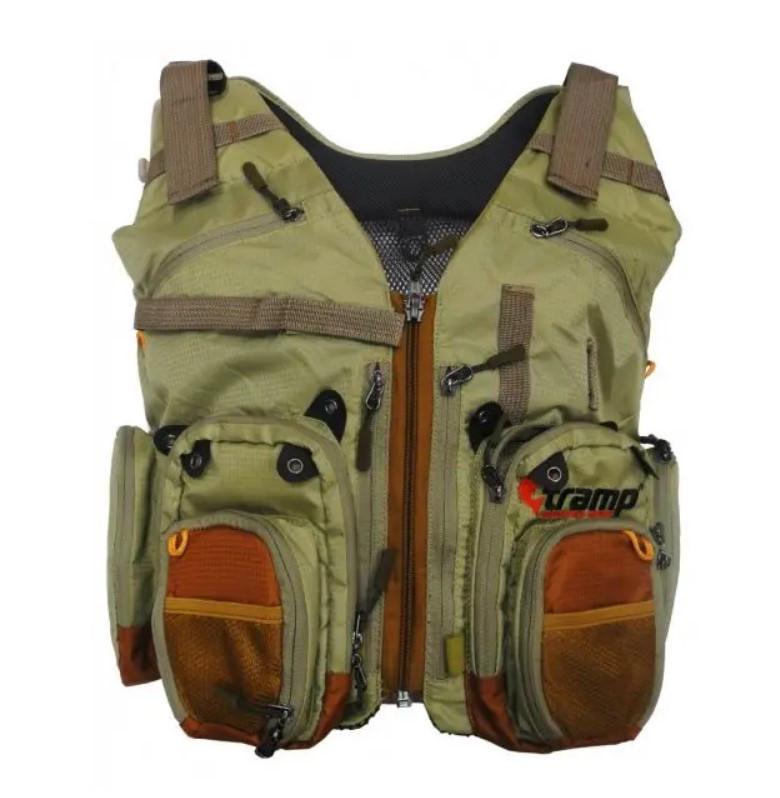 Жилет рыболовный разгрузочный Tramp Angler TRFB-006 S/M Green (113341)