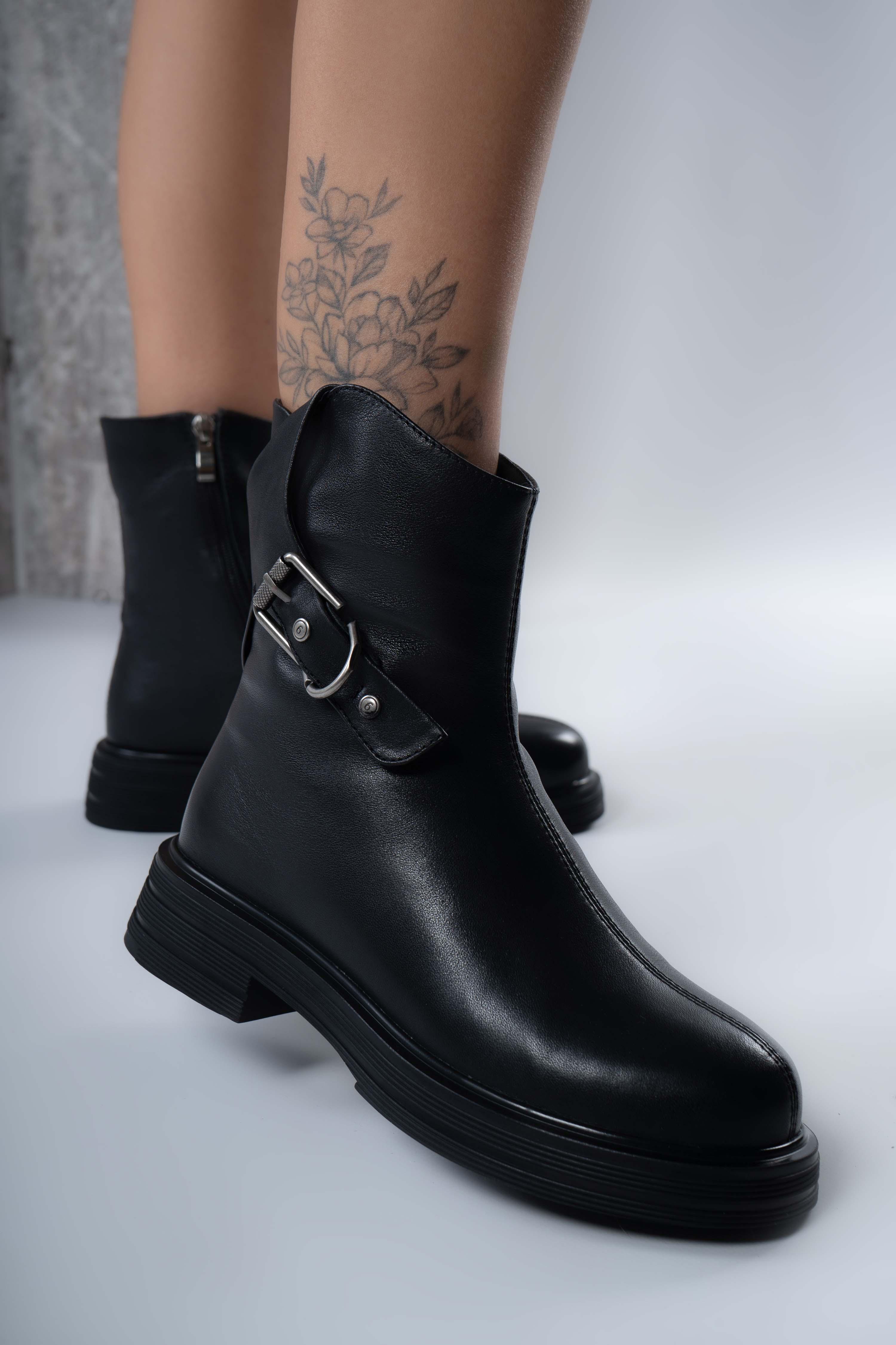 Ботинки женские Where Uwear 346768 натуральная кожа р. 39 Черный (346768_39)