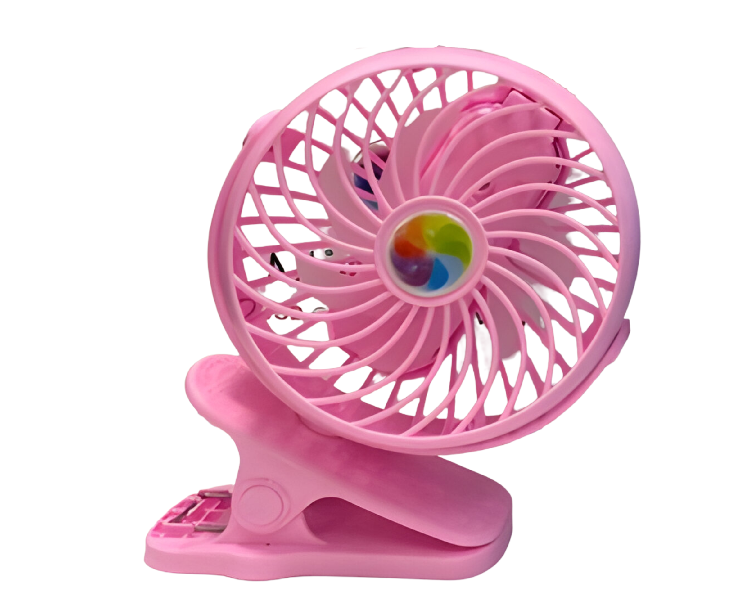 Вентилятор Mini Fan с аккумулятором на прищепке Розовый (2628-10)
