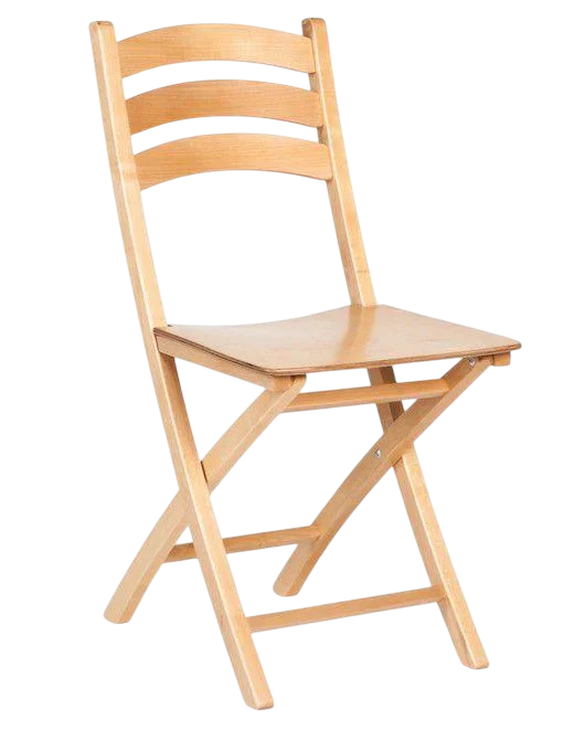 Стілець дерев'яний Alfa розкладний 410х580 мм Бук (30307345) - фото 1