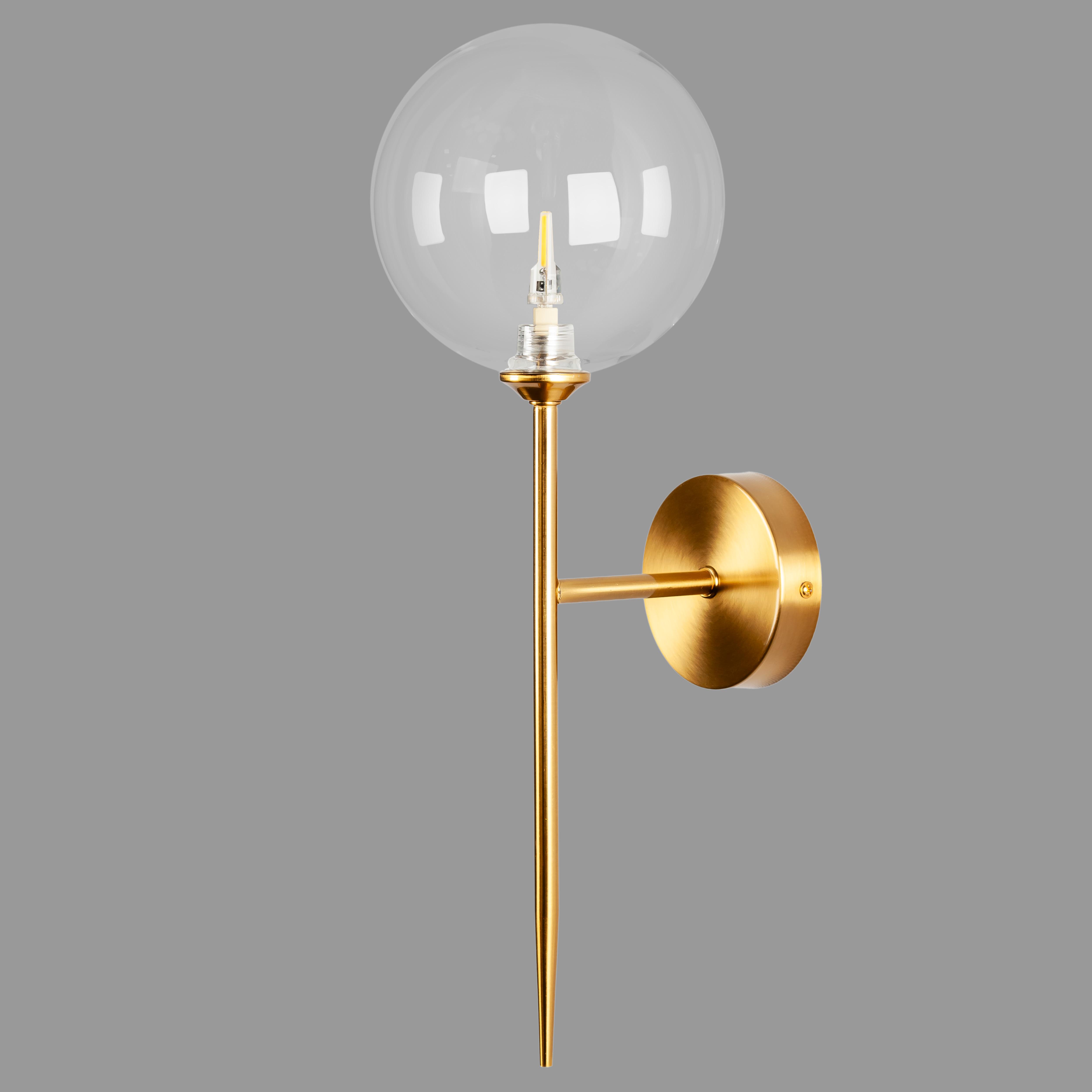 Бра сучасне на 1 лампу Bulb Бронзовий (99-W2502F-1 (150) BRZ+CL)