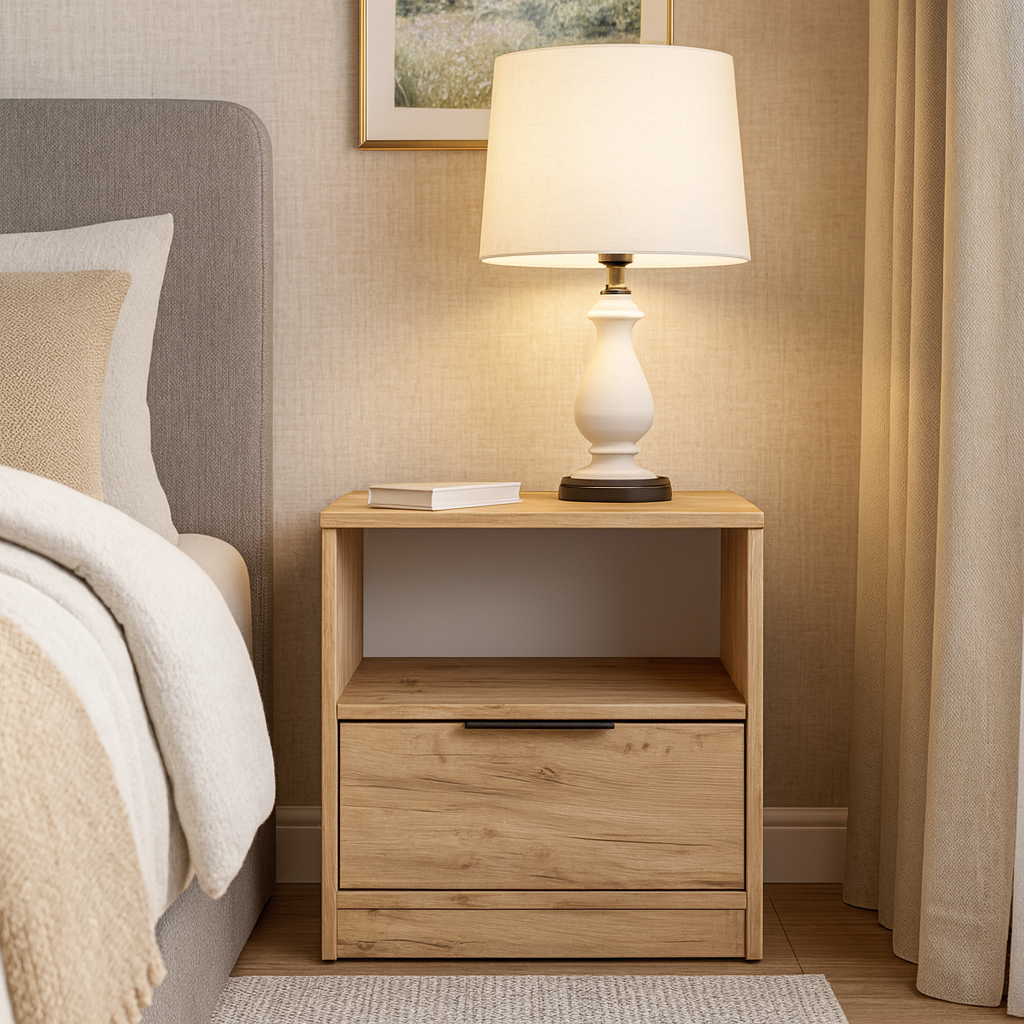 Тумба прикроватная ТП4 SENAM 490х450х350 мм ДСП Дуб Крафт Золотой - фото 1