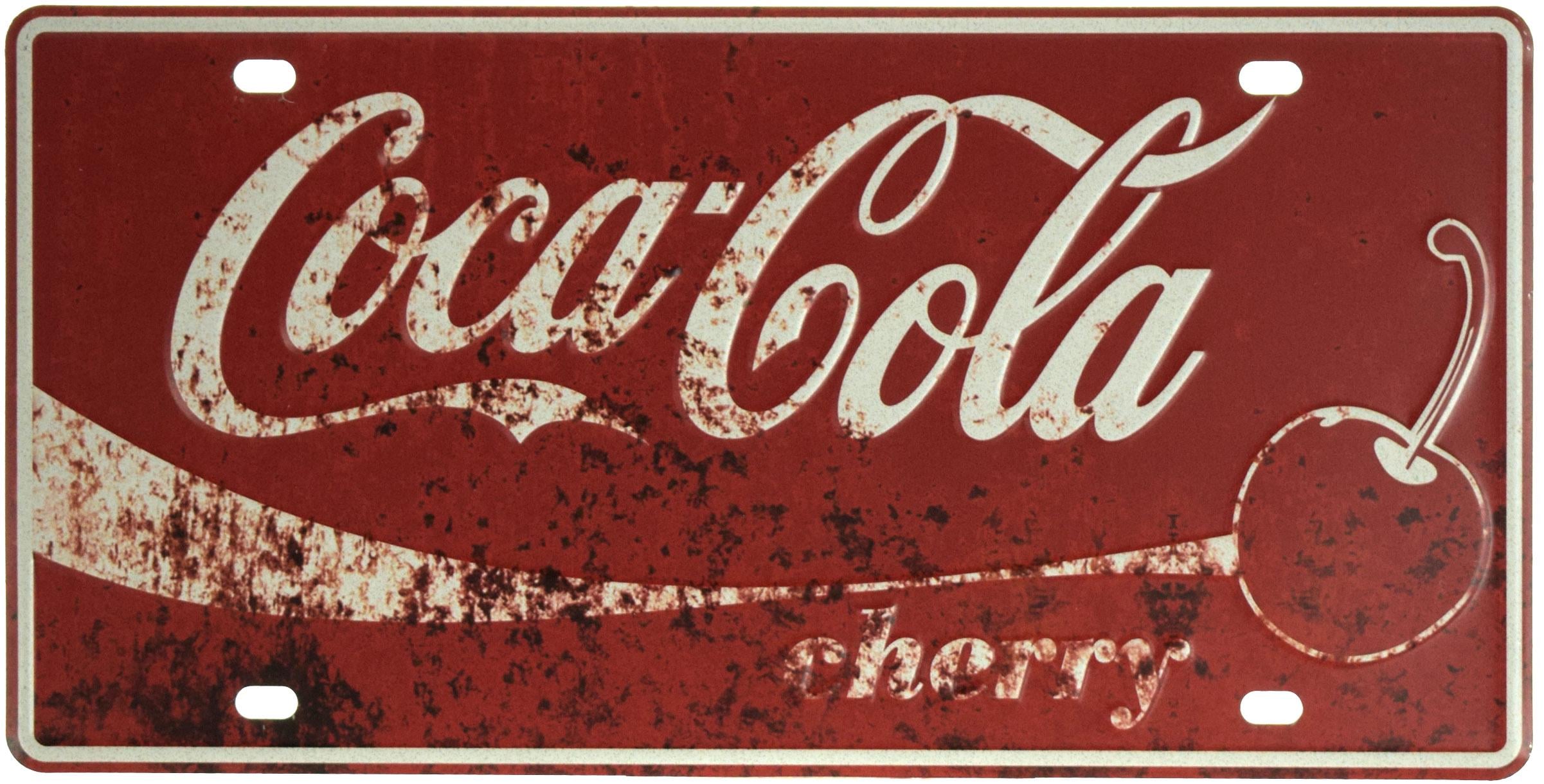 Табличка металлическая Кока-Кола Вишня/Coca-Cola Cherry 15x30 см Табличка металлическая Кока-Кола Вишня/Coca-Cola Cherry 15x30 см