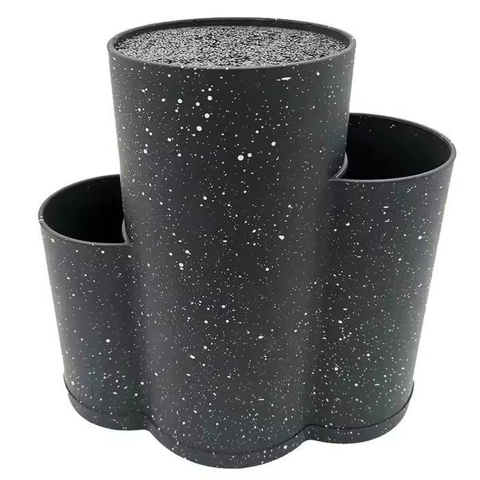 Подставка для кухонных принадлежностей Empire Круг Н 3-х секционная 22 см Черный (2225)