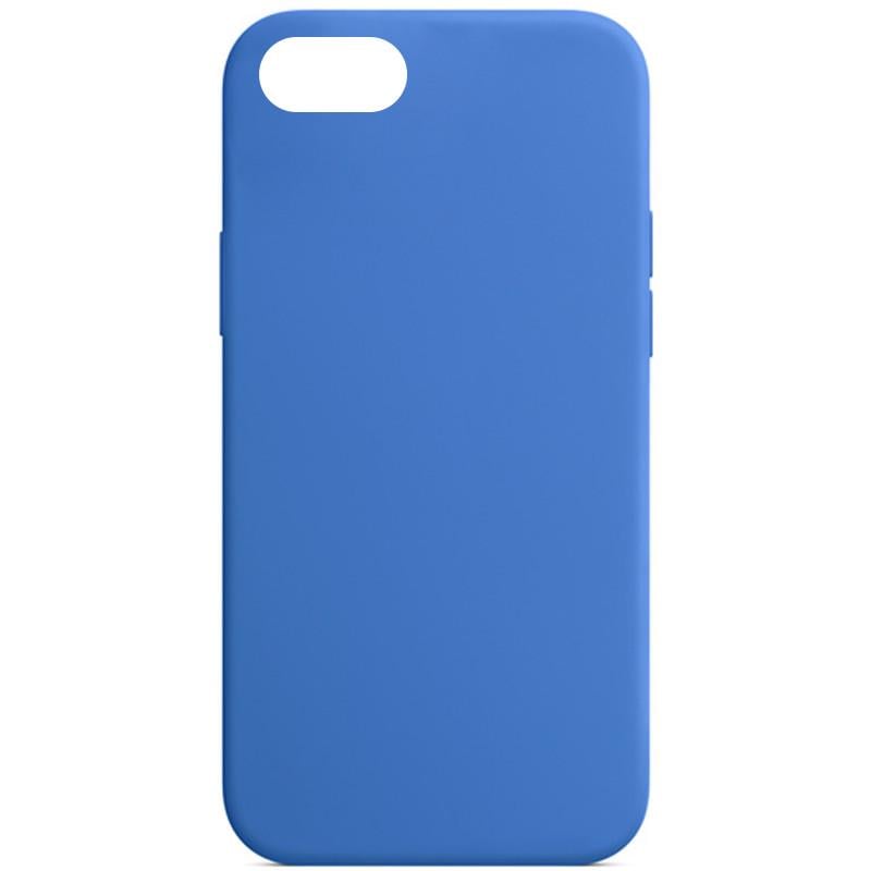 Протиударний Чохол Silicone Case Full Protective (AA) NO LOGO для Apple iPhone SE (2020) Синій/Capri Blue