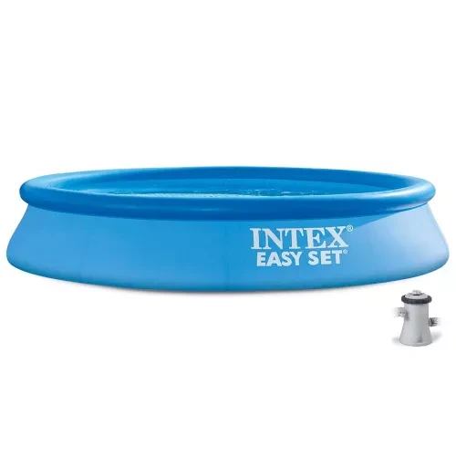 Бассейн надувной Intex Easy Set круглый сборный с картриджным фильтр-насосом 1250 л/час для двора/дачи 305×61 см 3077 л (3121645970)