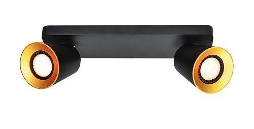 Світлодіодний світильник GTV ELLI OS-ELLI-2GU10-10-DEC поворотний круглий Чорний/Золото