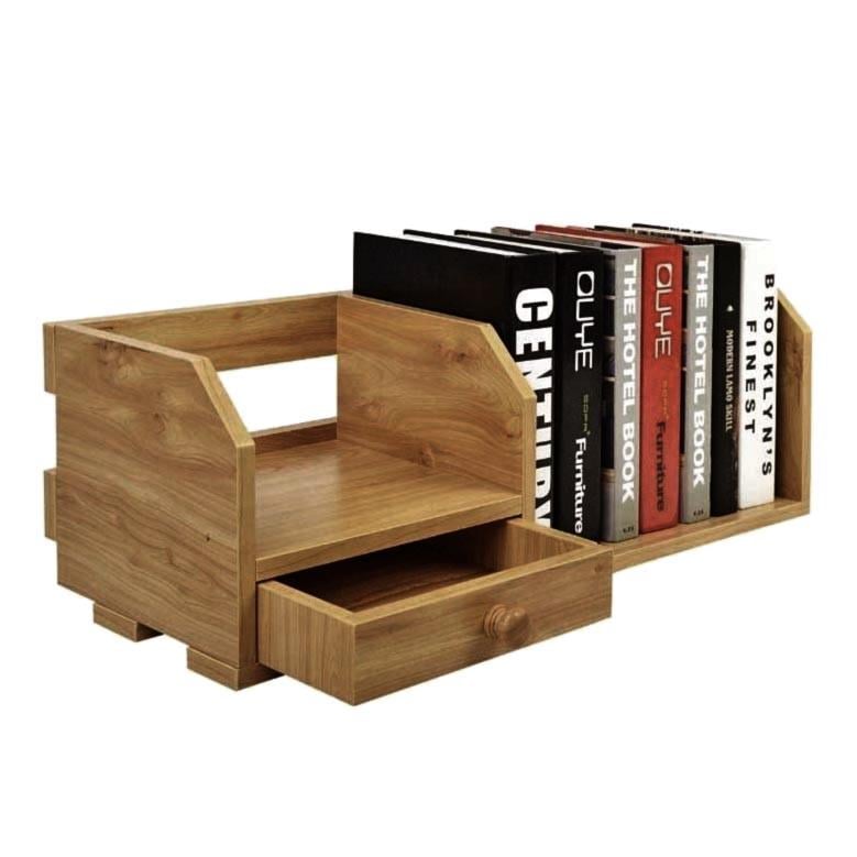 Полка книжная настольная из дерева Ювена Сиена (КПА-006105)