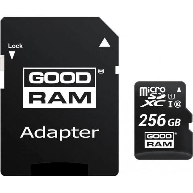 Карта пам'яті MicroSD Goodram M1AA-2560R12 з адаптером 256 ГБ (b086108b)