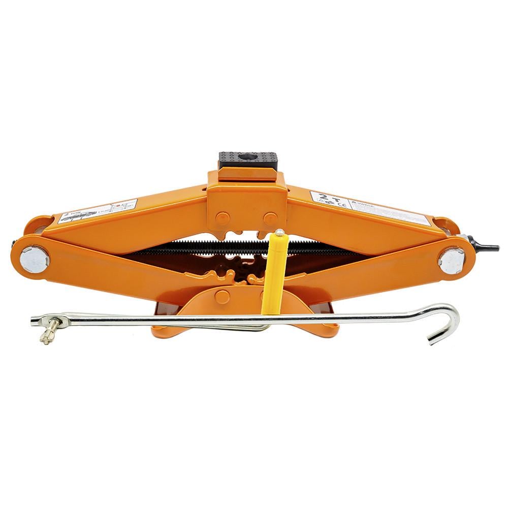 Домкрат винтовой ромбовидный с ручкой Elegant Plus 2 т усиленный 120-413 мм (EL 100 835)