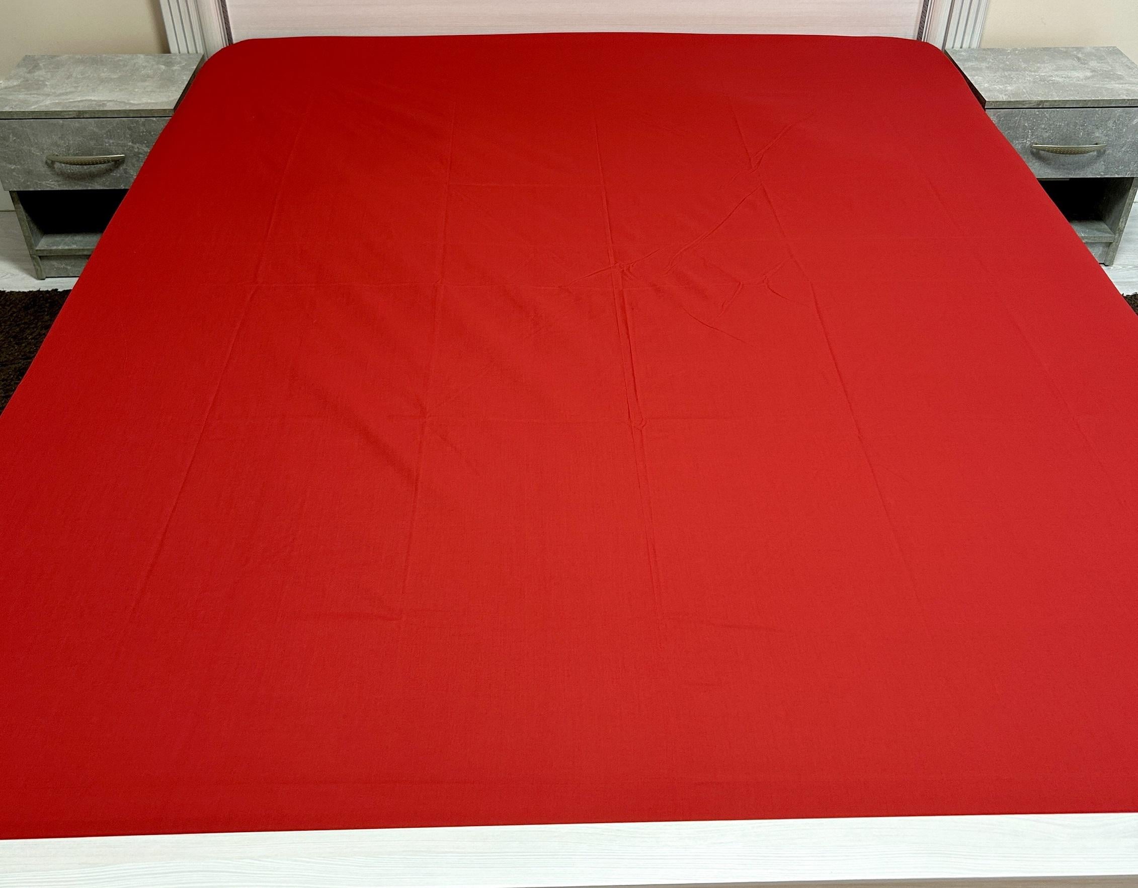 Простынь на резинке Однотон из бязи голд 180х200 см Красный (G-R2503/-180)